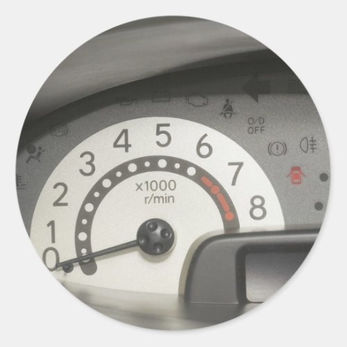Car dashboard classic round sticker