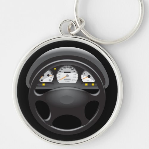 Car Dashboard  Steering Wheel Keychain