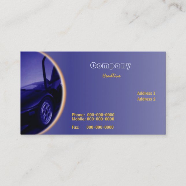 Car Dealer Business Card (Front)