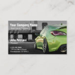 Car Dealer Green Super Sport Car Rear Business Card at Zazzle