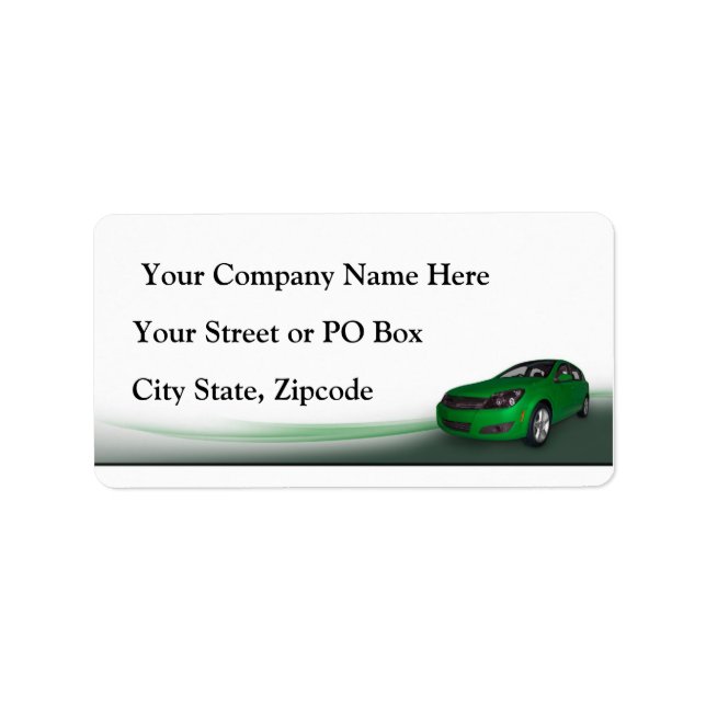 Car Dealer Label (Front)