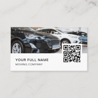 Car Dealer QR Code Logo Social Media Business Card