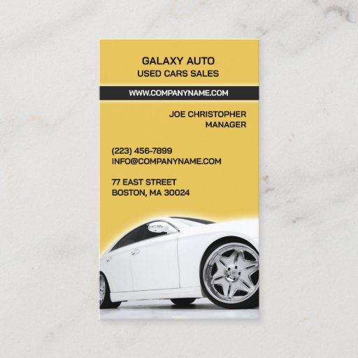 Customizable Car Dealer / Insurance Business Card