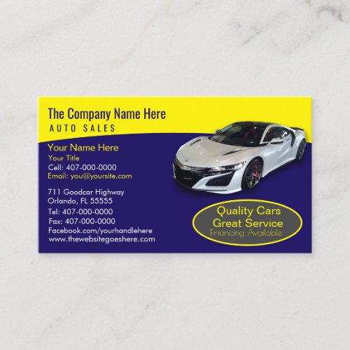 Car Dealership_Auto Sales Associate Business Card