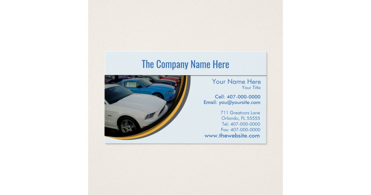 Car DealershipAuto Sales Associate Business Card