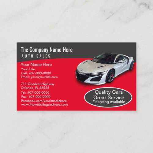 Car Dealership_Auto Sales Associate Business Card