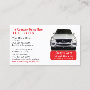Car Dealership-Auto Sales Associate Business Card