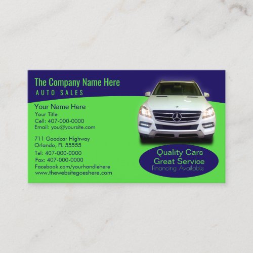 Car Dealership_Auto Sales Associate Business Card