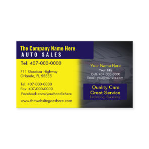 Car Dealership-Auto Sales Associate Business Card