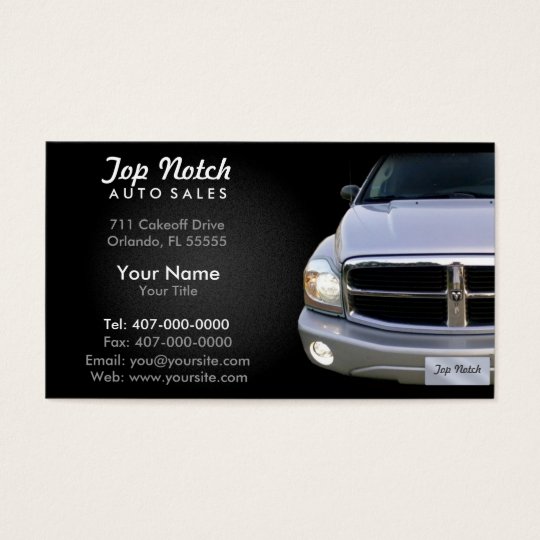 auto sales business cards