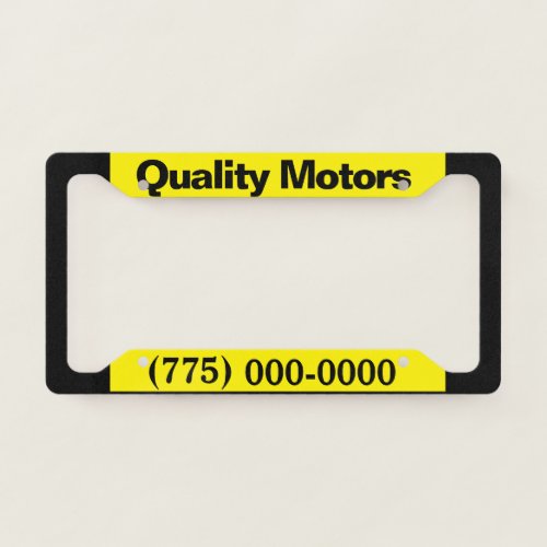 Car Dealership License Plate Frame