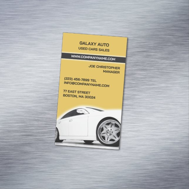 Car Dealership Repair Business Card Magnet (In Situ)