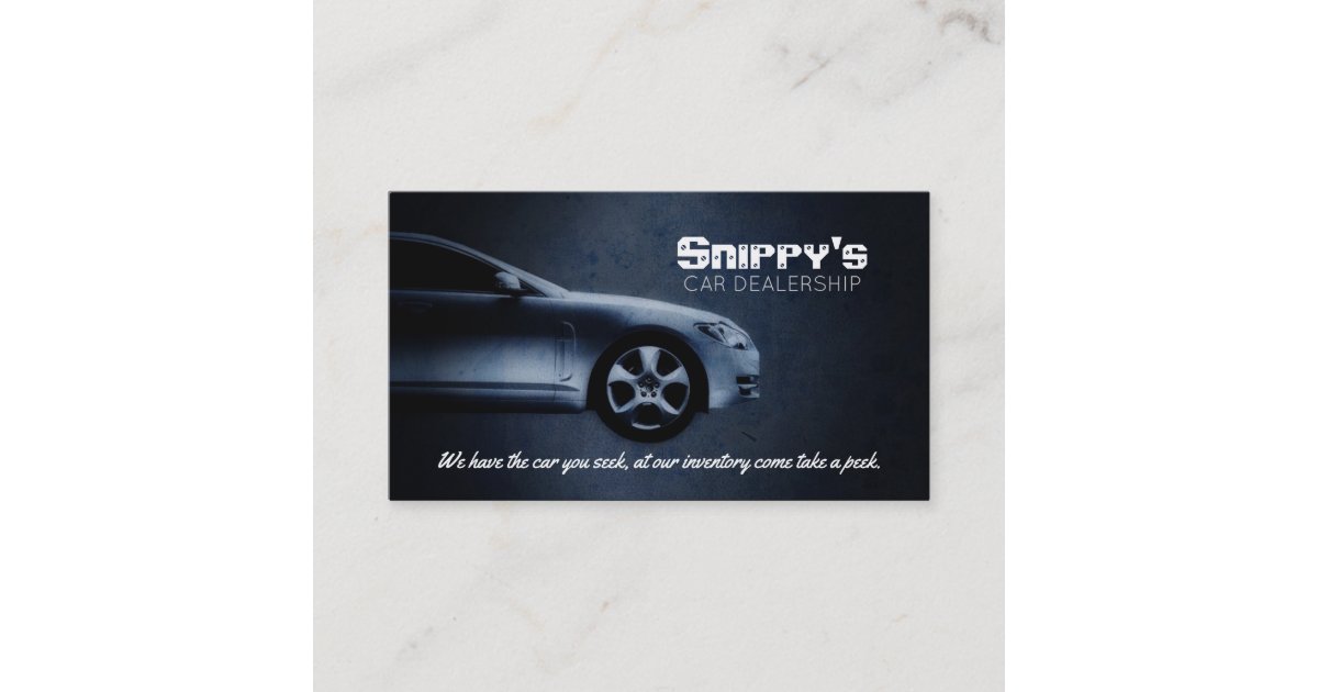 Car Dealership Slogans Business Card Zazzle