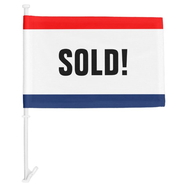 Car Dealership Sold Promotion Customizable Flag (Front)