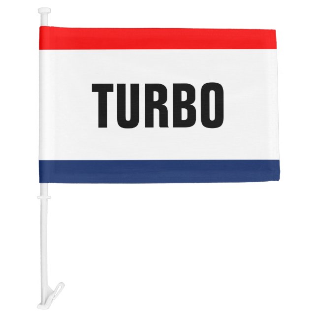 Car Dealership Turbo Promotion Customizable Car Flag (Front)