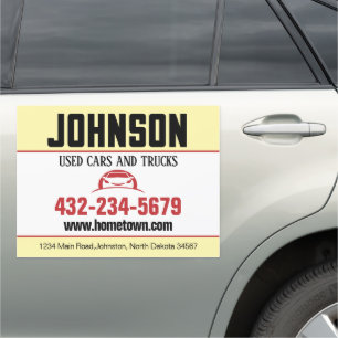 Car Dealership, Used Car Lot Magnet