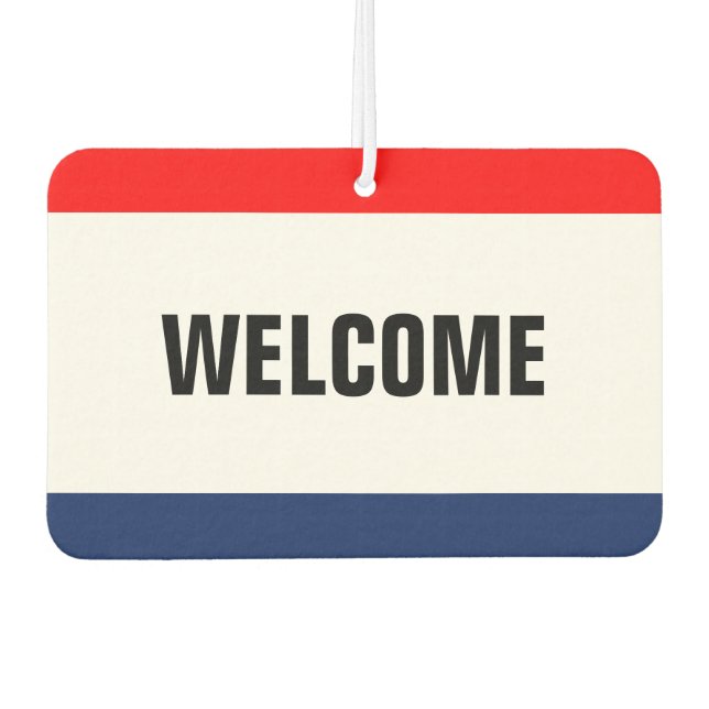 Car Dealership Welcome Promotion Customizable Air Freshener (Front)