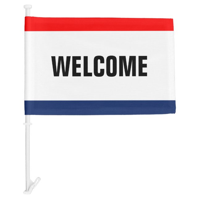 Car Dealership Welcome Promotion Customizable Flag (Front)
