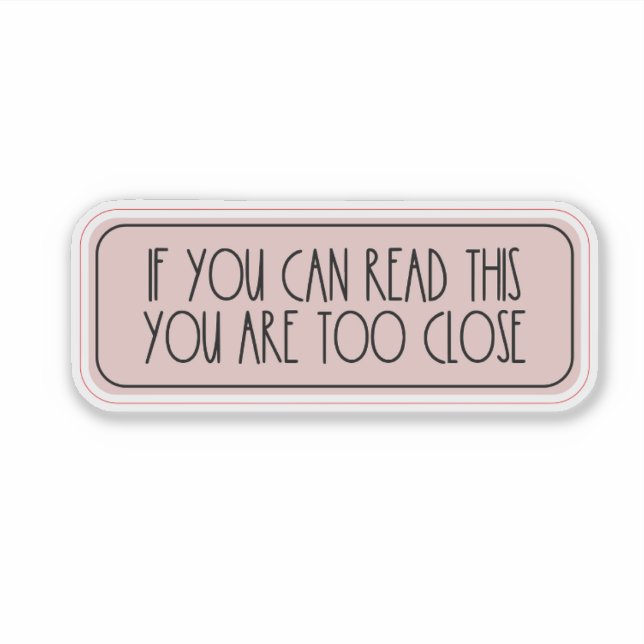 Car Decal Bumper Sticker (Front)