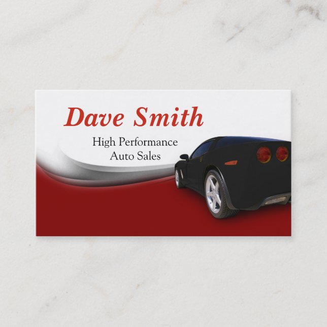 Car Detailer and Service Business Card (Front)
