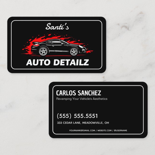 Car Detailer Business Card (Front/Back)