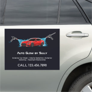 Car Detailer Custom Image Business Magnet