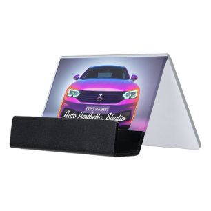 Car Detailer Desk Business Card Holder