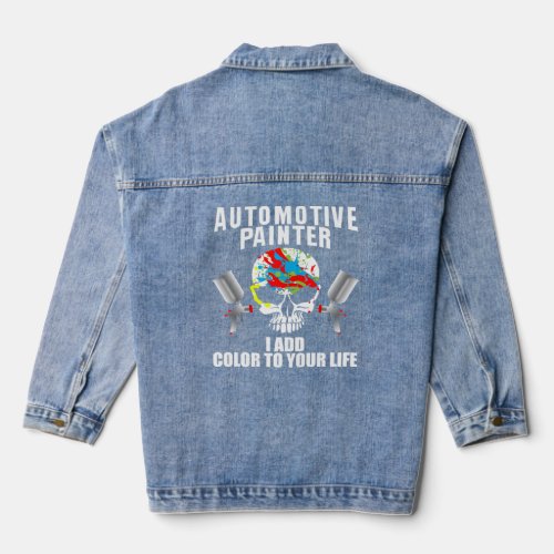 Car Detailer Quote for Vehicle Sprayer and Painter Denim Jacket