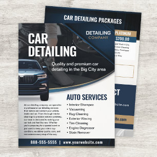 Car Detailing Auto Cleaning Service Flyer Template