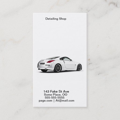 Customizable Car Detailing Business Card Template