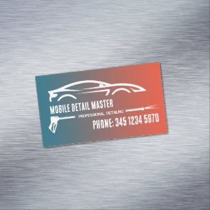 Car Detailing Business Card Magnet