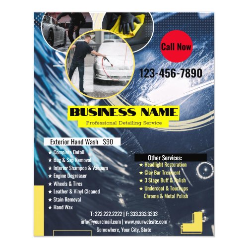 Car Detailing Business Window Cling Flyer