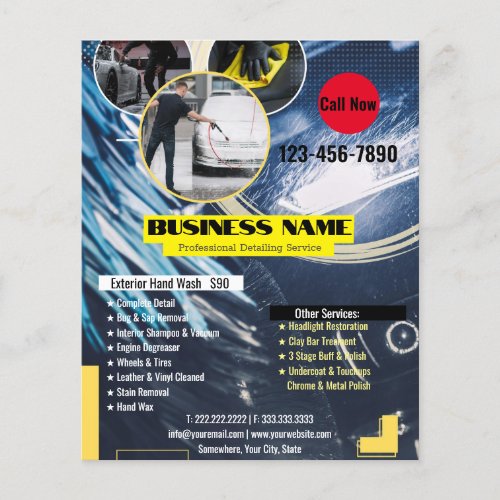 Car Detailing Business Window Cling Flyer