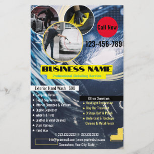 Car Detailing Business Window Cling Flyer