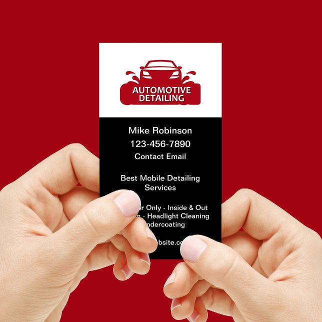 Car Detailing Modern Custom Business Cards (Creator Uploaded)