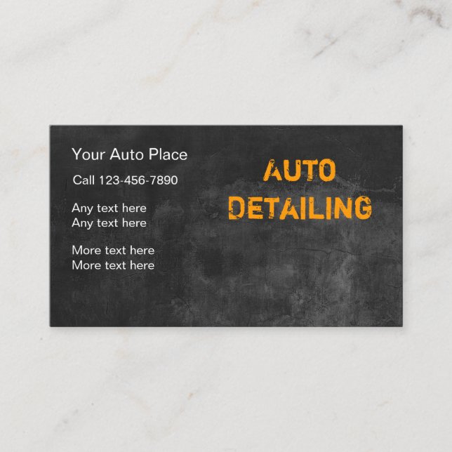 Car Detailing Services Business Card (Front)