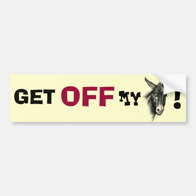 Car Donkey Bumper Sticker (Front)