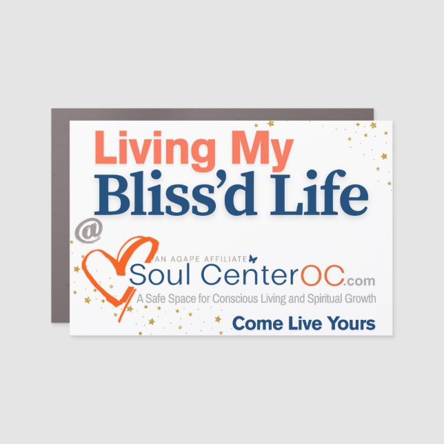 Car Door Magnet — Living My Bliss’d Life (Front)