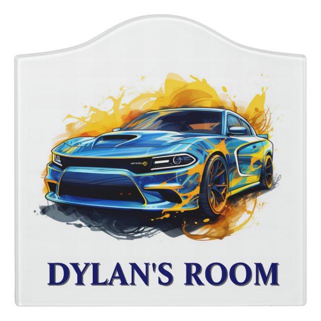 Car Door Sign  (Large Crest Front)