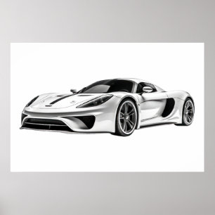 Car drawing II Poster