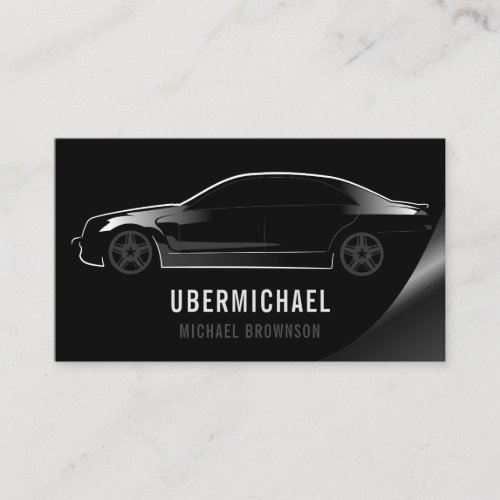 Car Driver Black Auto Business Card