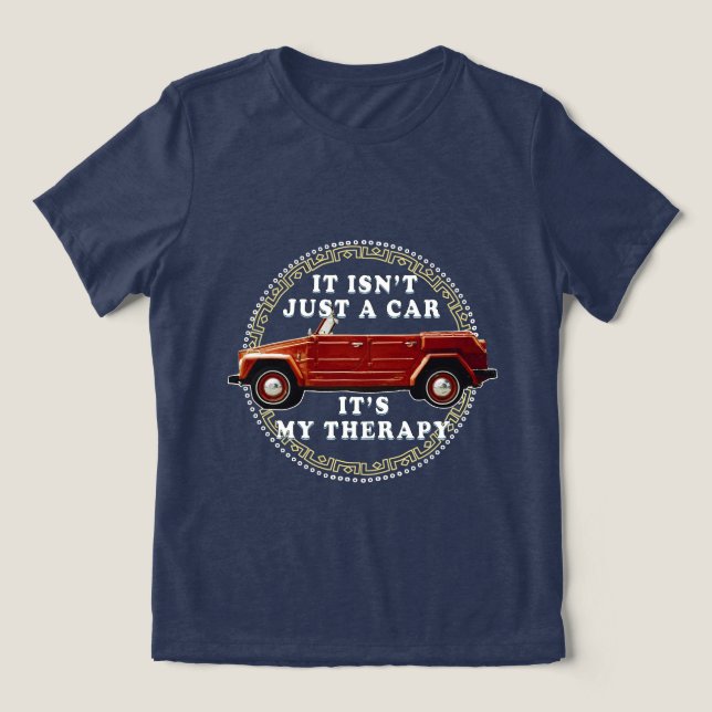 car driving is therapy Tri-Blend shirt (Design Front)