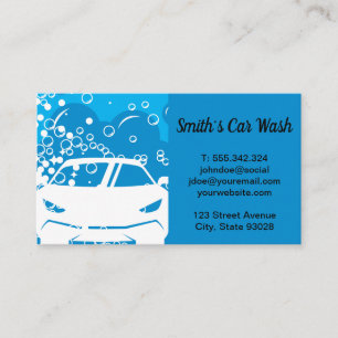 Car Driving Through Soap Bubbles Business Card