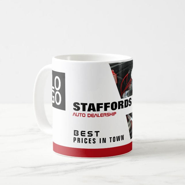Car Engine, Auto Dealership Advertising Coffee Mug (Front Left)