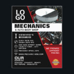 Car Engine, Auto Mechanic & Repairs Advertising Flyer<br><div class="desc">Car Engine,  Auto Mechanic & Repairs Advertising Flyers By The Business Card Store.</div>