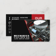 Car Engine, Auto Mechanic & Repairs Business Card at Zazzle