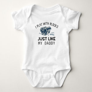 Car Engine Block Mechanic Dad Future Mechanic Baby Bodysuit