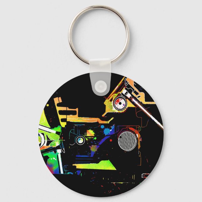 Car engine keychain (Front)