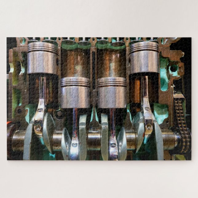 car engine pistons puzzle (Horizontal)