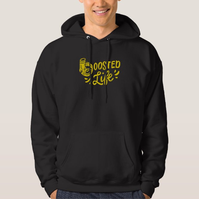 Car Enthusiast For Turbo Snail Boosted Life Hoodie (Front)